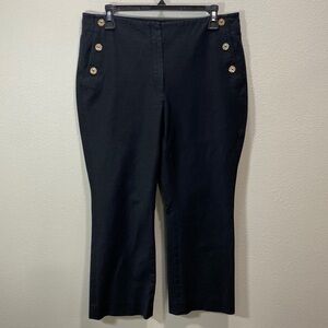 White House Black Market flare crop pants sailor style